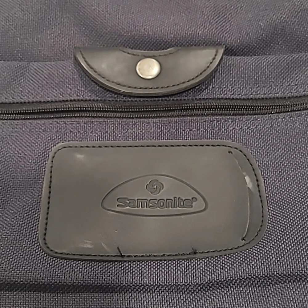 VINTAGE SANSONITE BLUE TRAVEL LAPTOP SHOULDER BAG